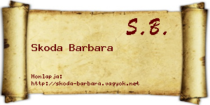 Skoda Barbara névjegykártya